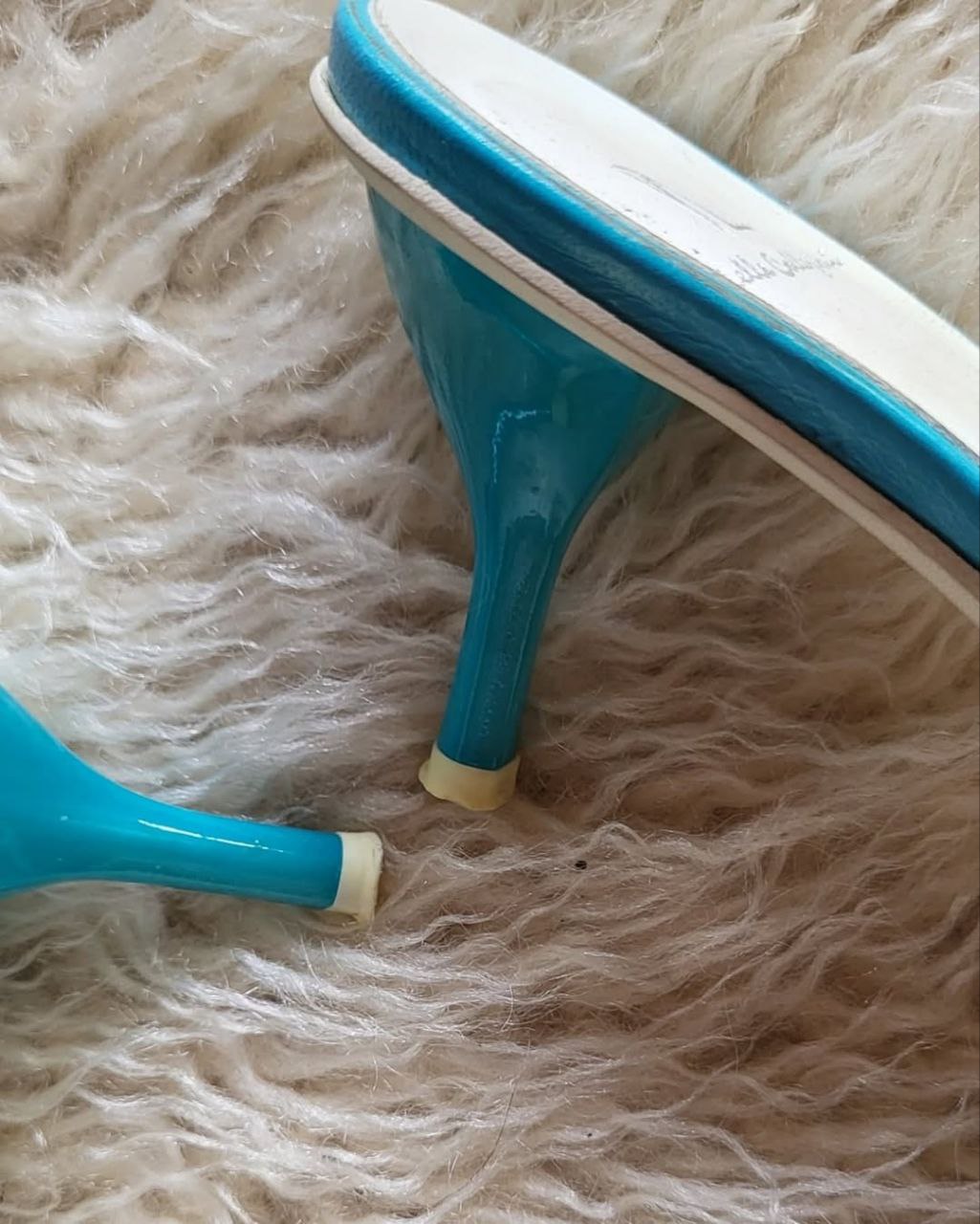 Blue kitten heel. Size 36