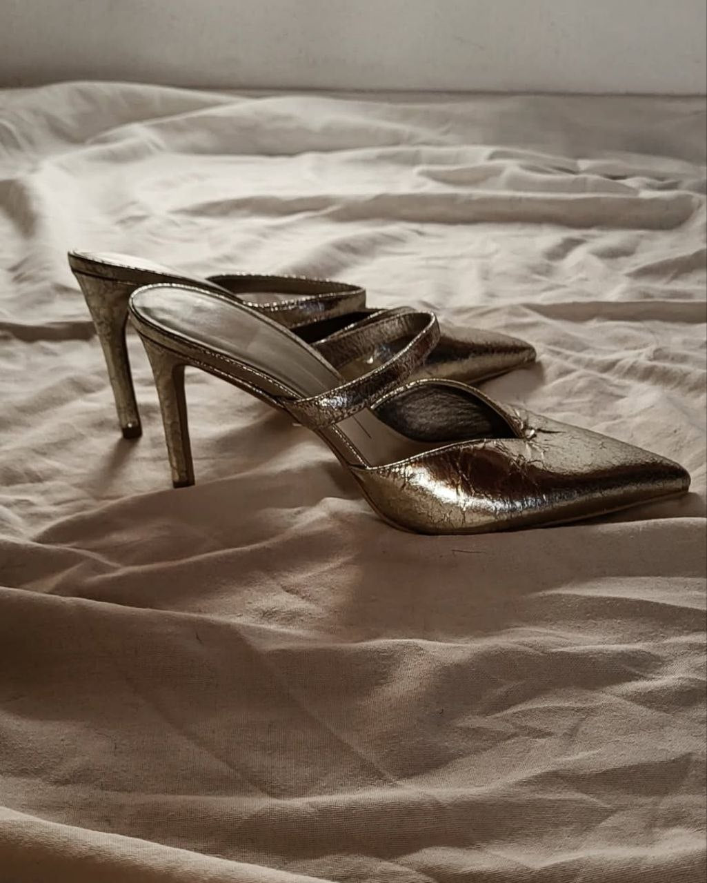 Silver mules. Size 37/38