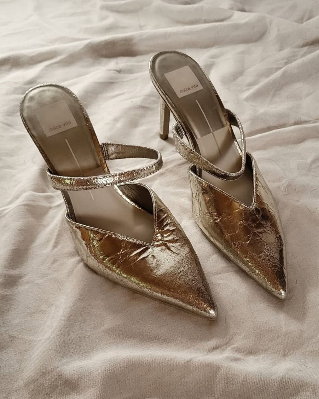 Silver mules. Size 37/38