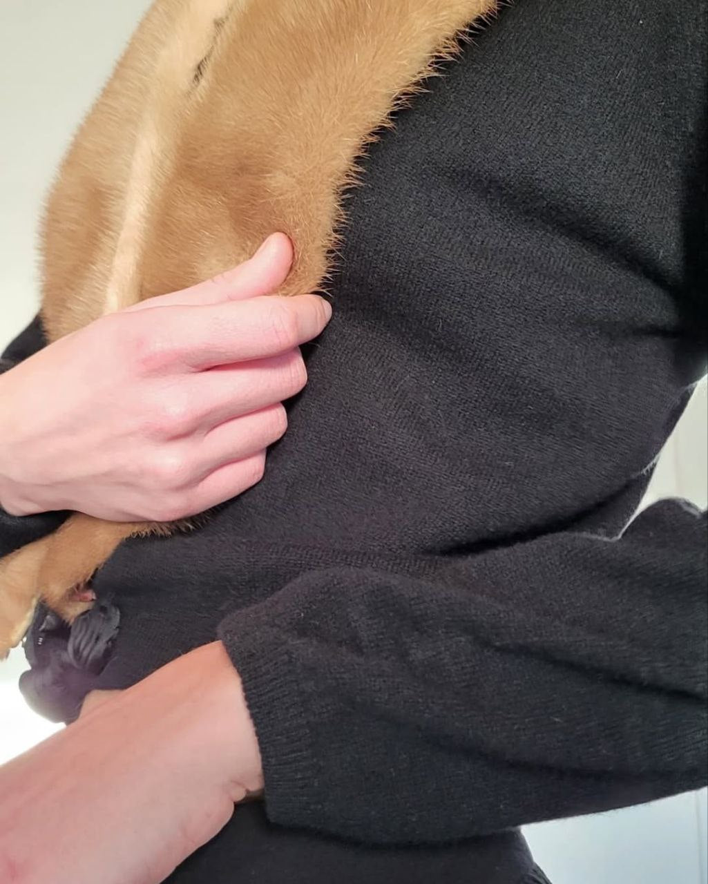 Cashmere/mink cardigan