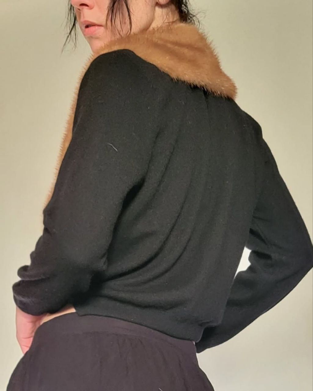 Cashmere/mink cardigan