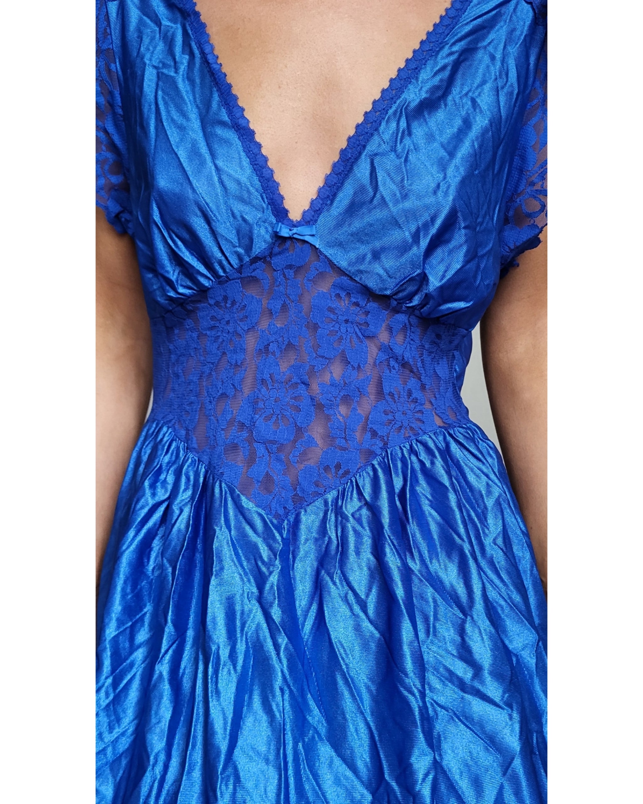 Lace Satin blue