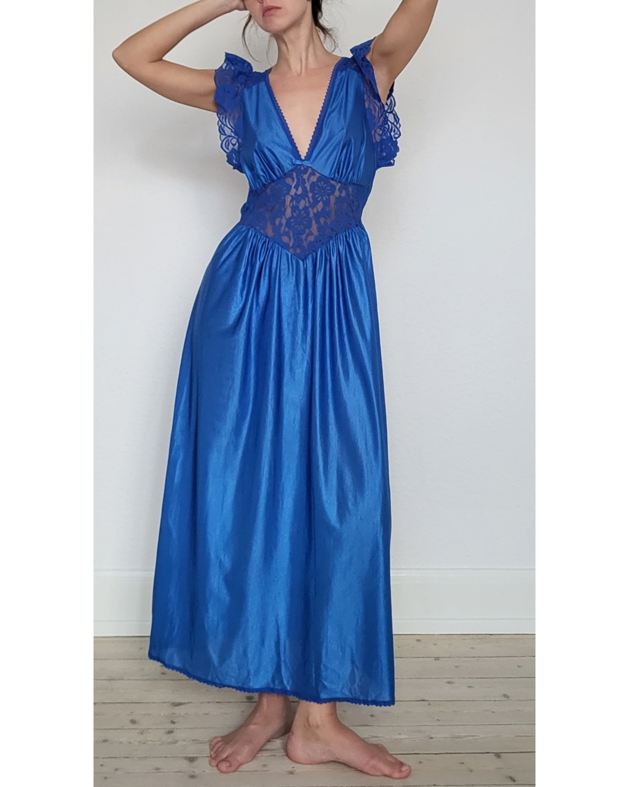 Lace Satin blue