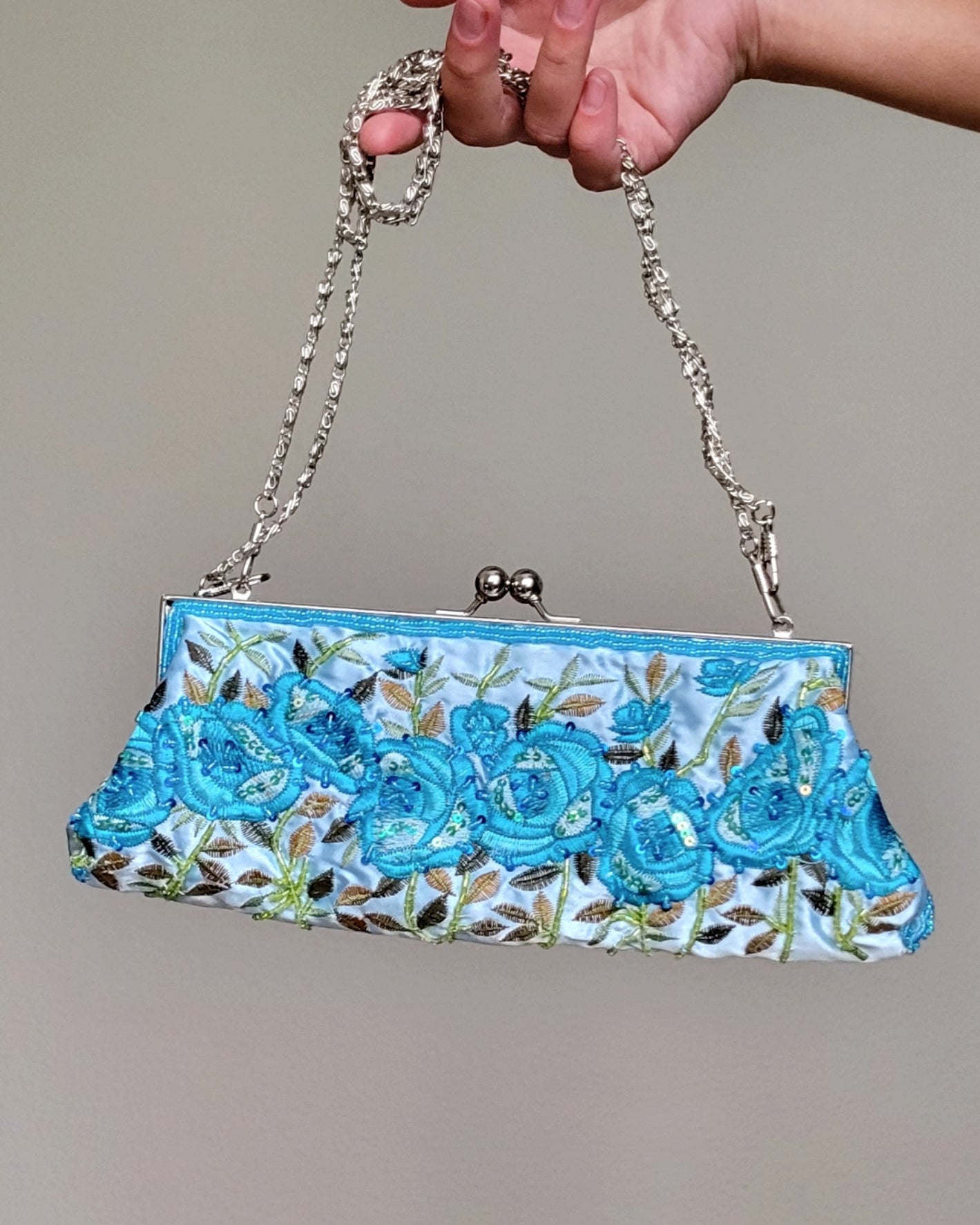 Light blue clutch