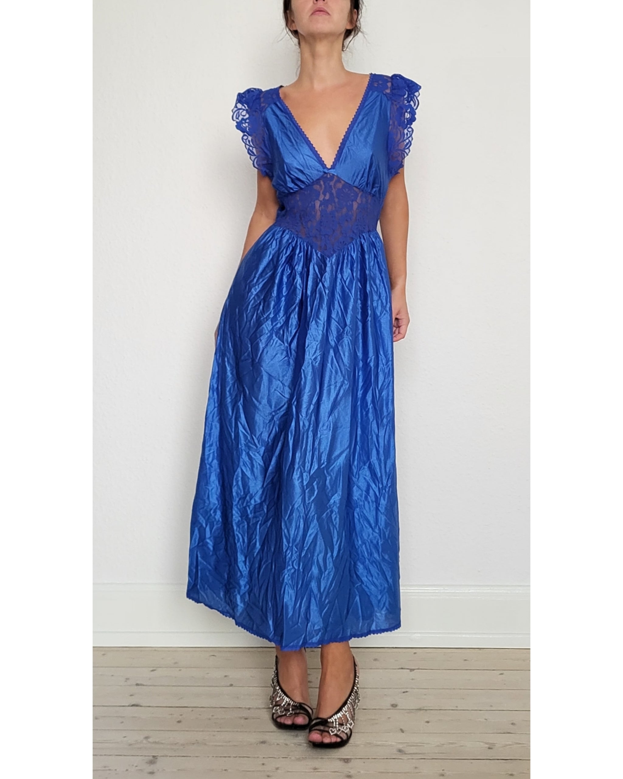 Lace Satin blue