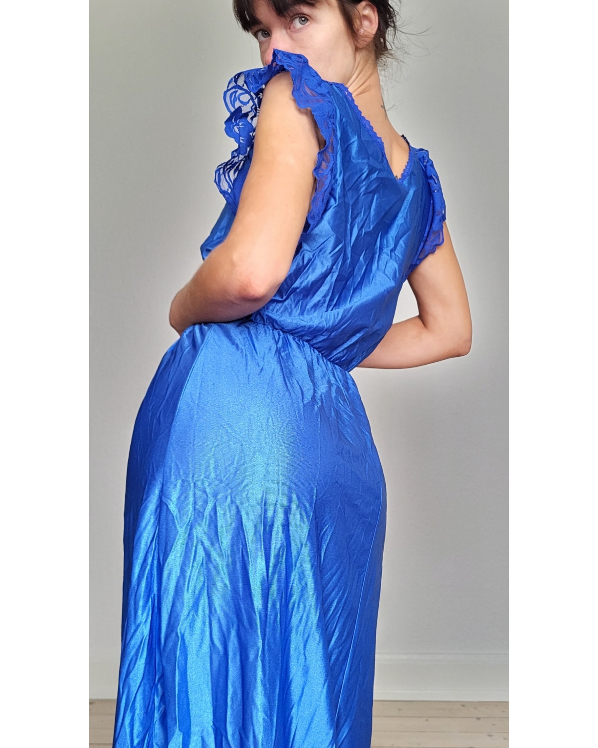 Lace Satin blue