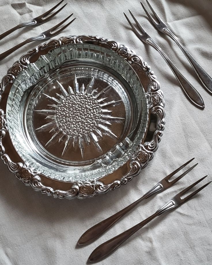 Vintage shrimps dish