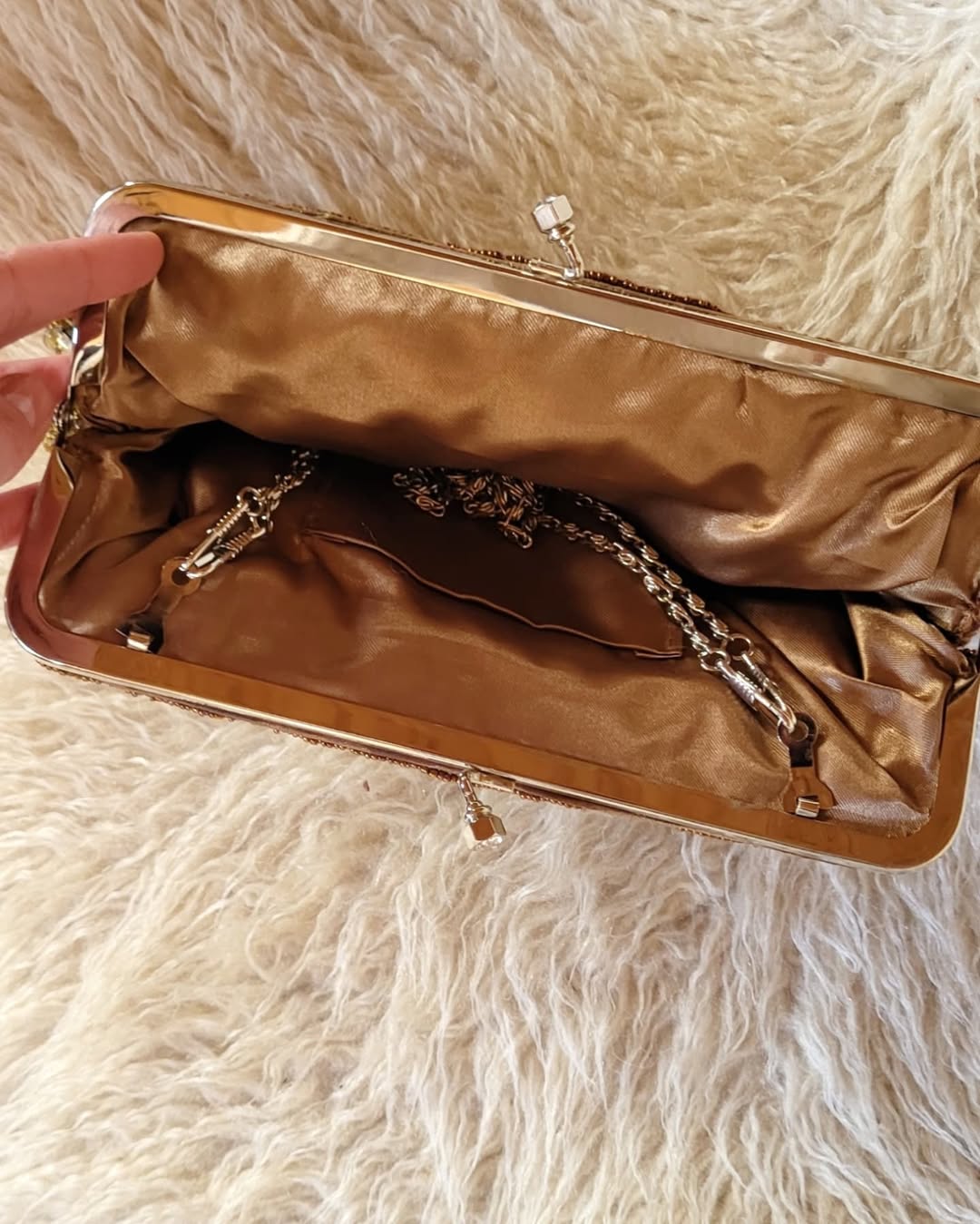 Gold clutch