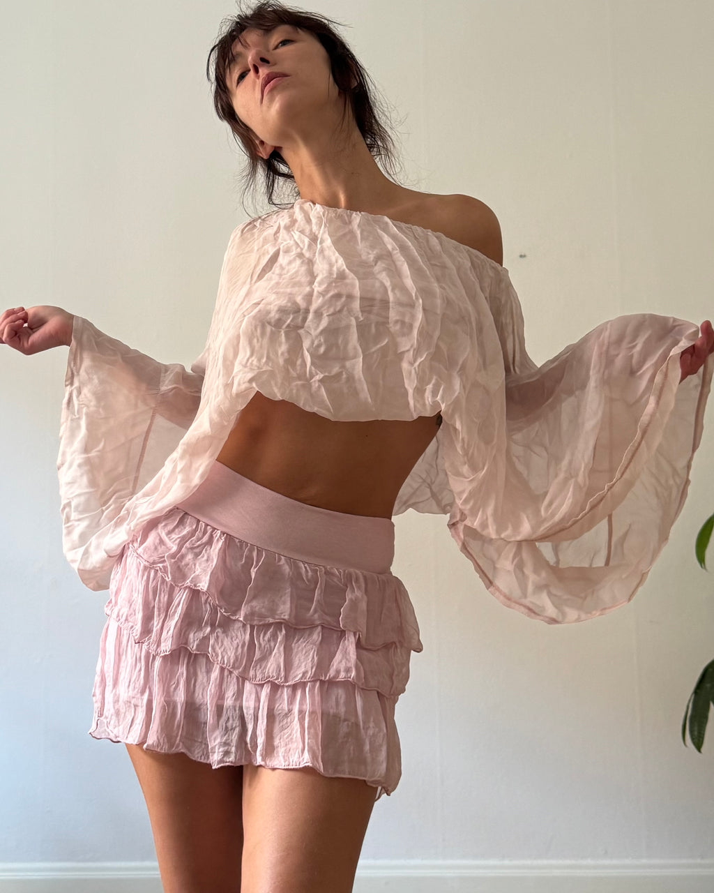 Pink silk set