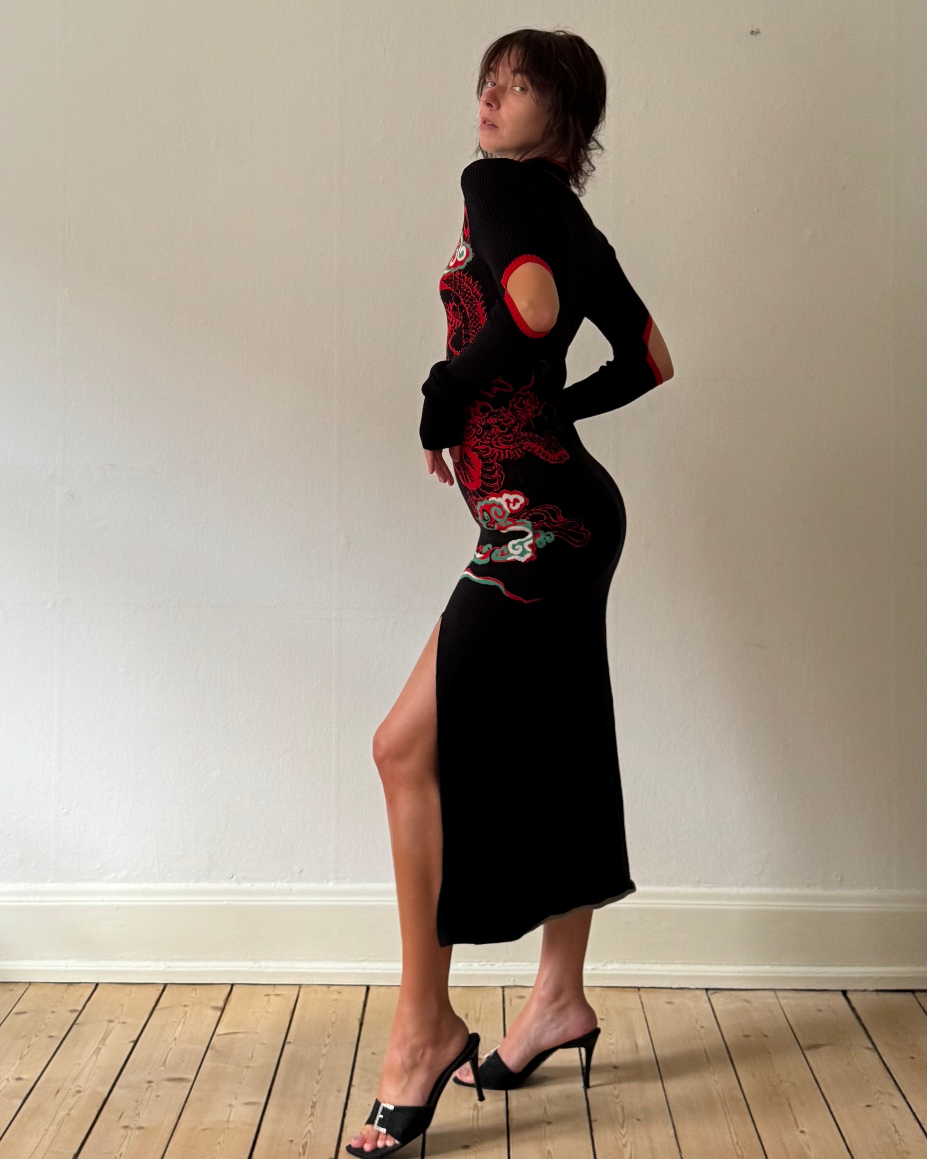 Knitted cheongsam