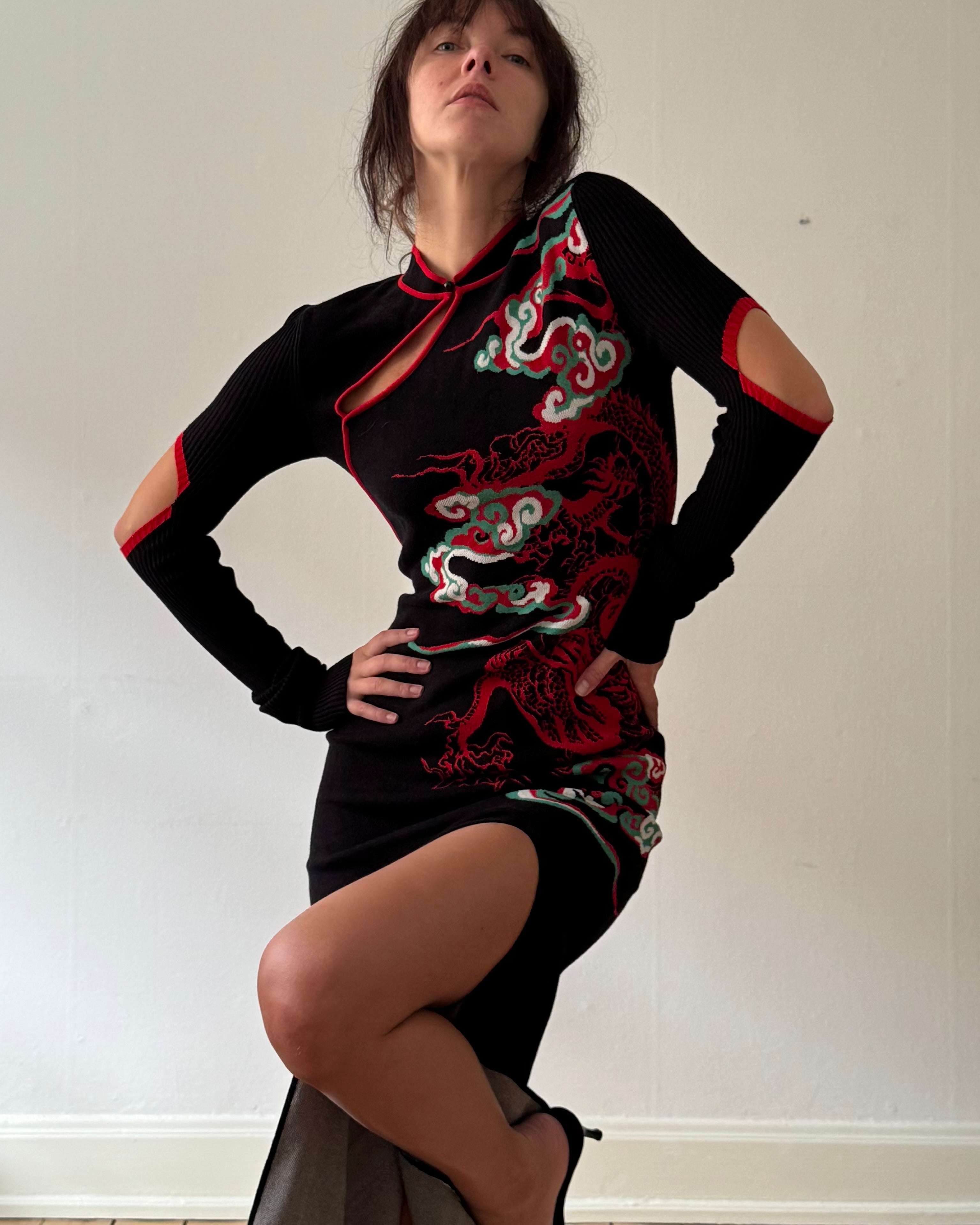 Knitted cheongsam