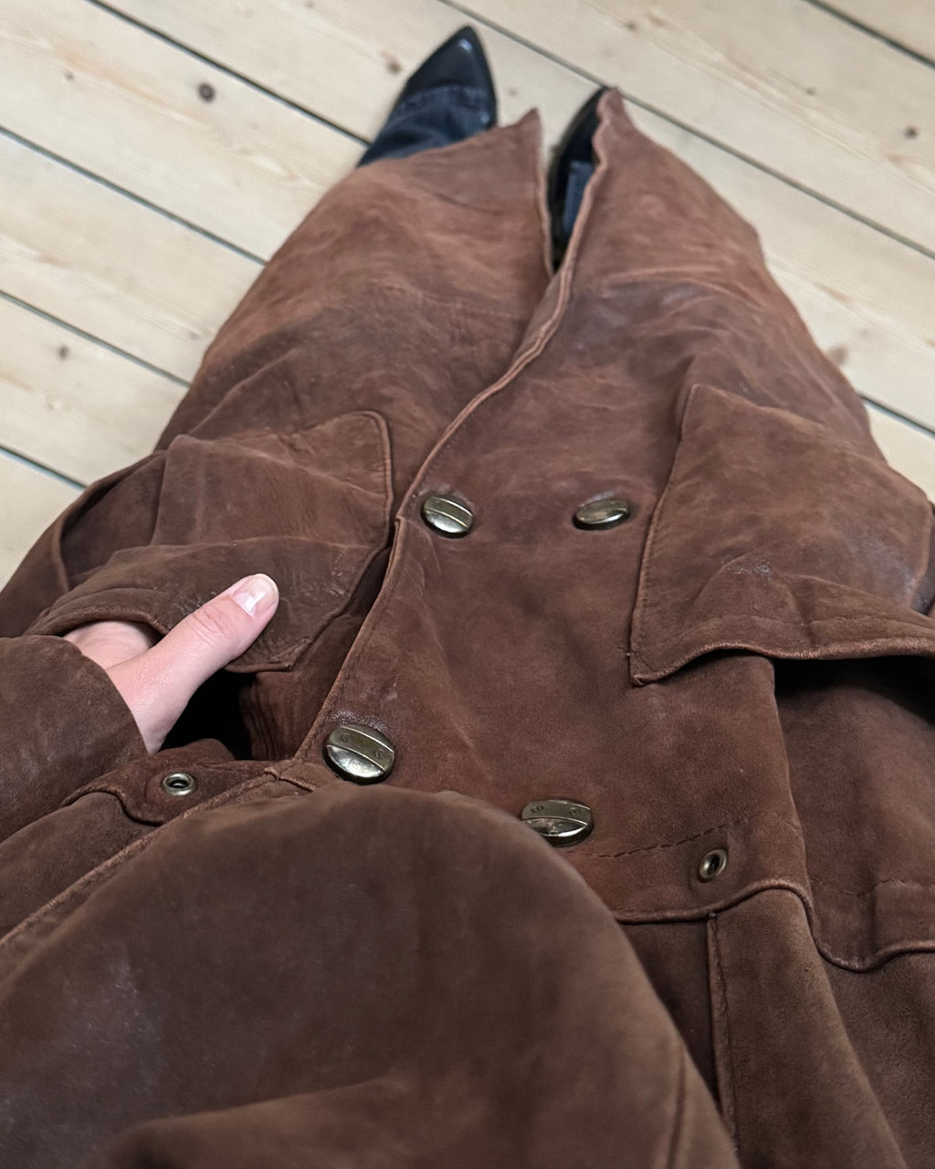 Leather coat