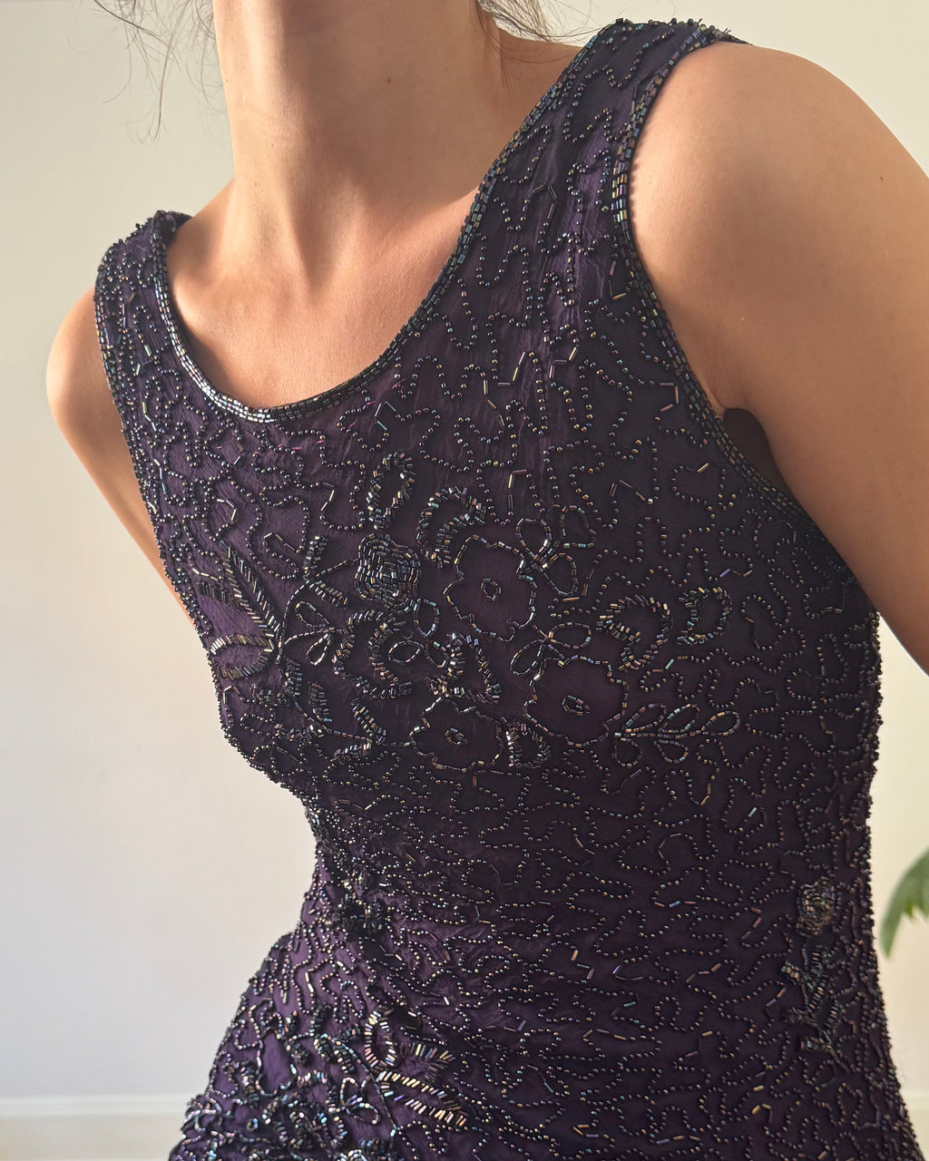 Deep purple silk