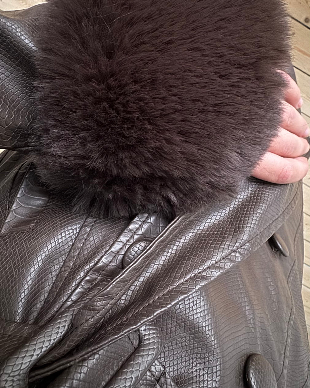 Snake skin coat