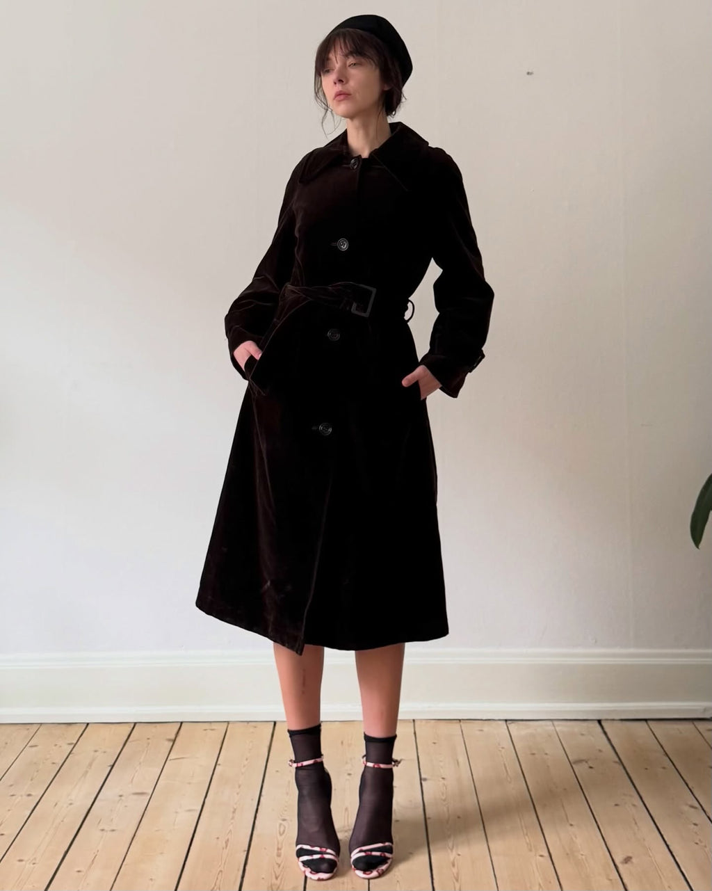 Velour trench