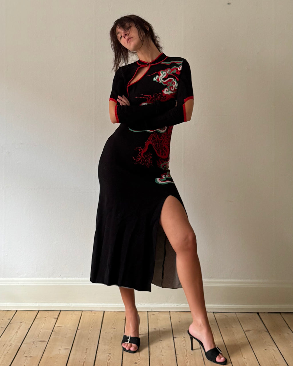Knitted cheongsam