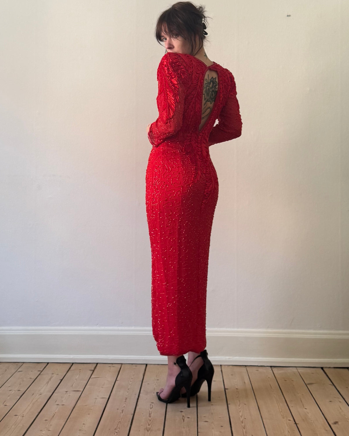 1980s Femme fatale silk