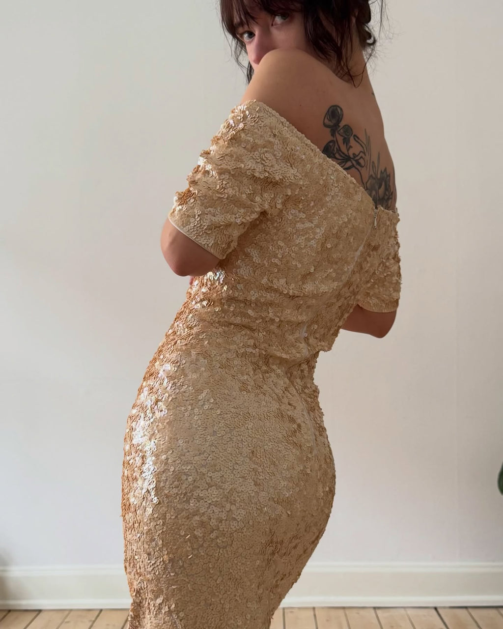 Sequins snake skin