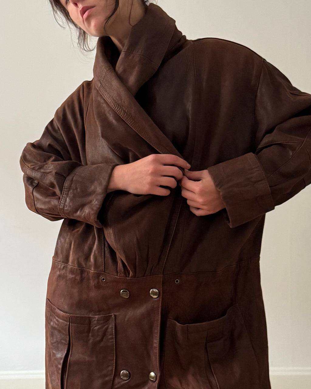 Leather coat