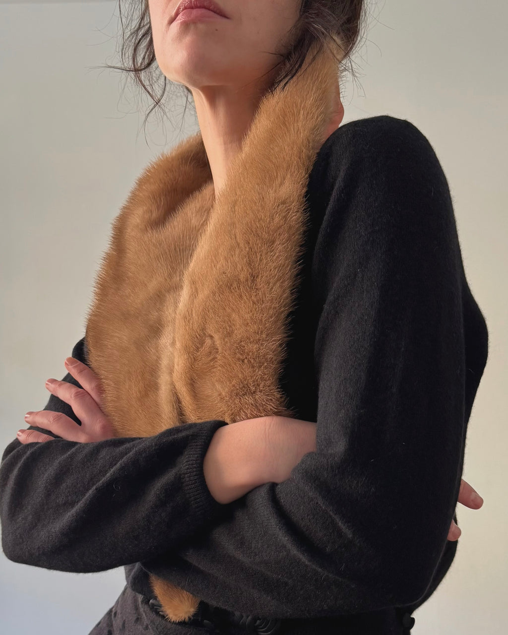 Cashmere/mink cardigan