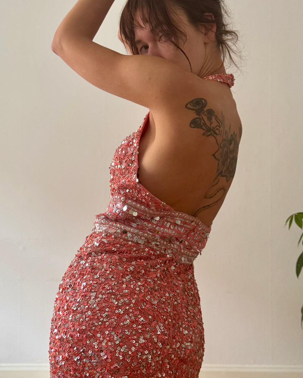 1990s pink silk