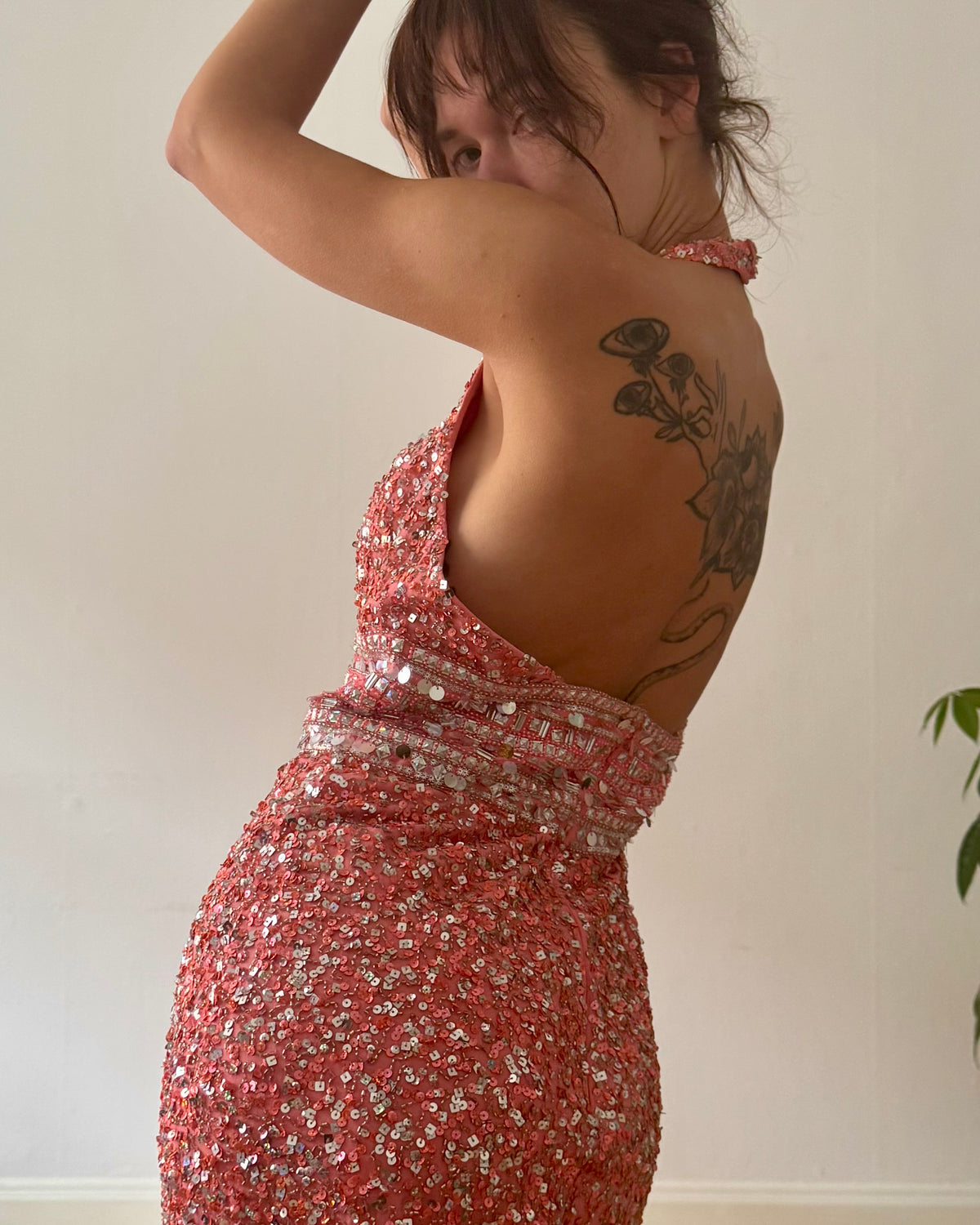 1990s pink silk