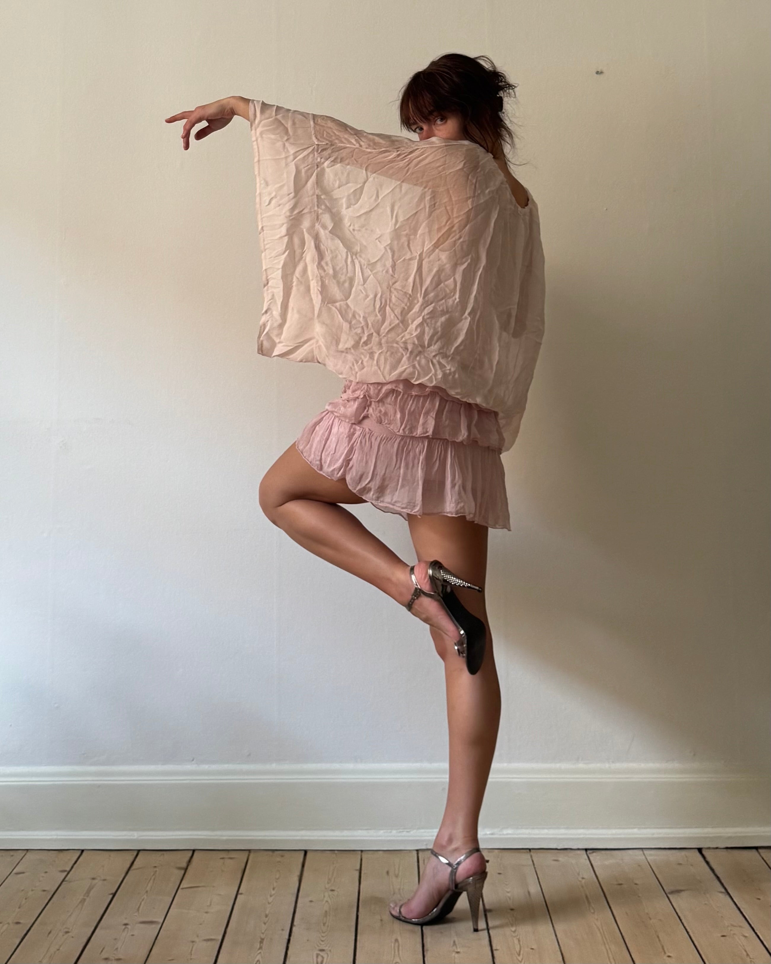 Pink silk set