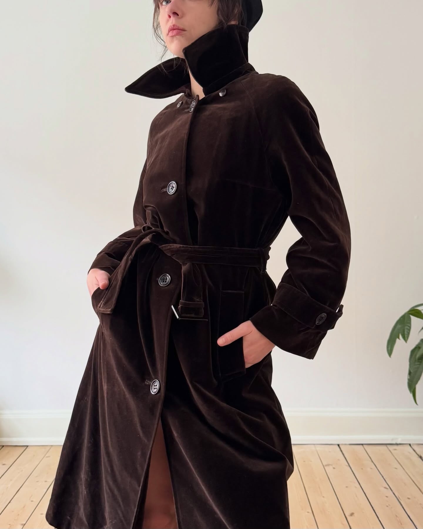 Velour trench