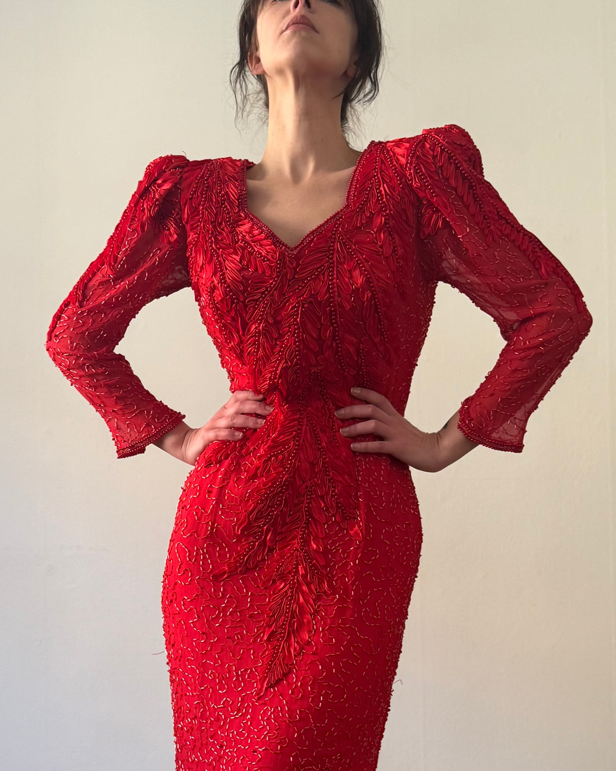 1980s Femme fatale silk