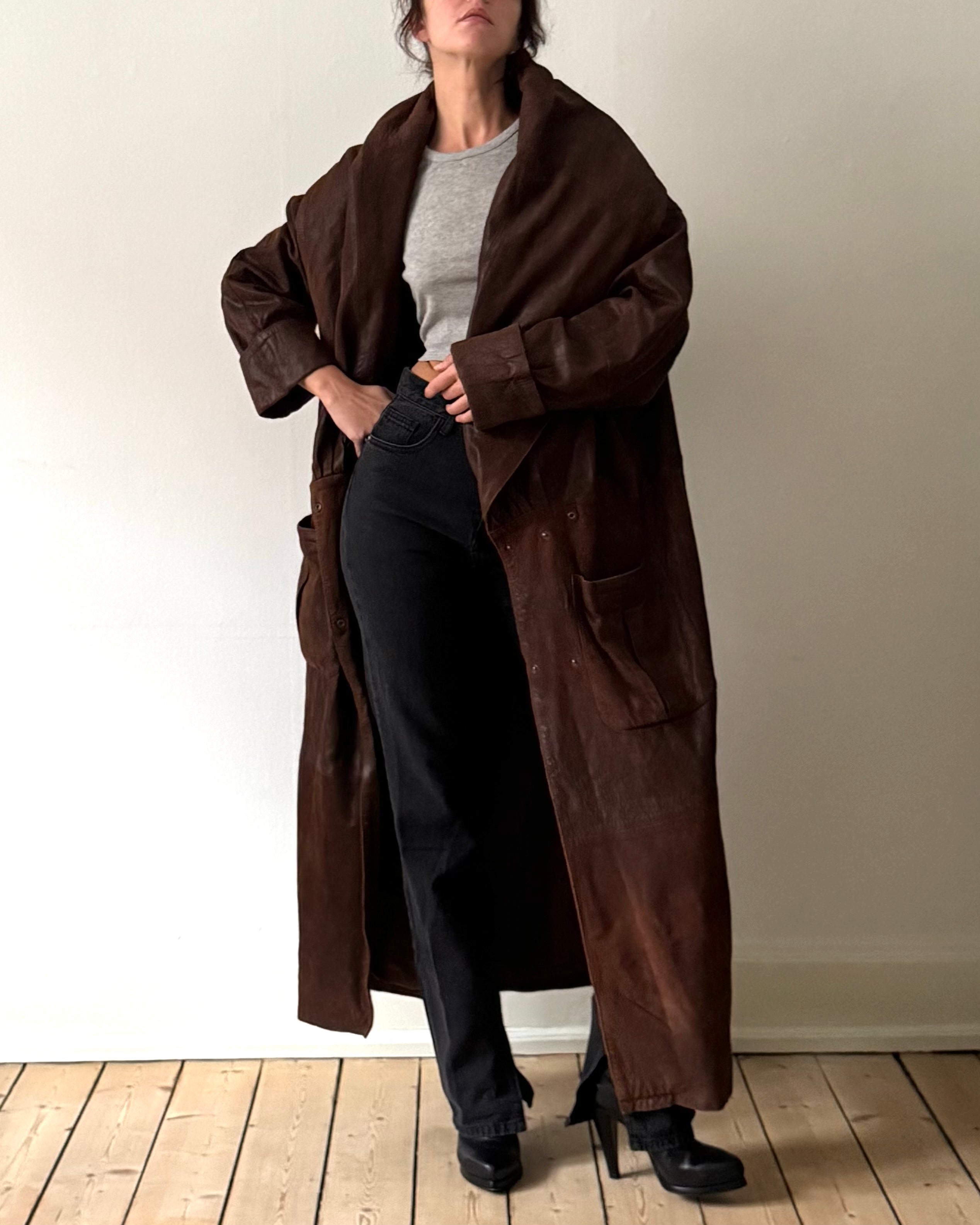 Leather coat