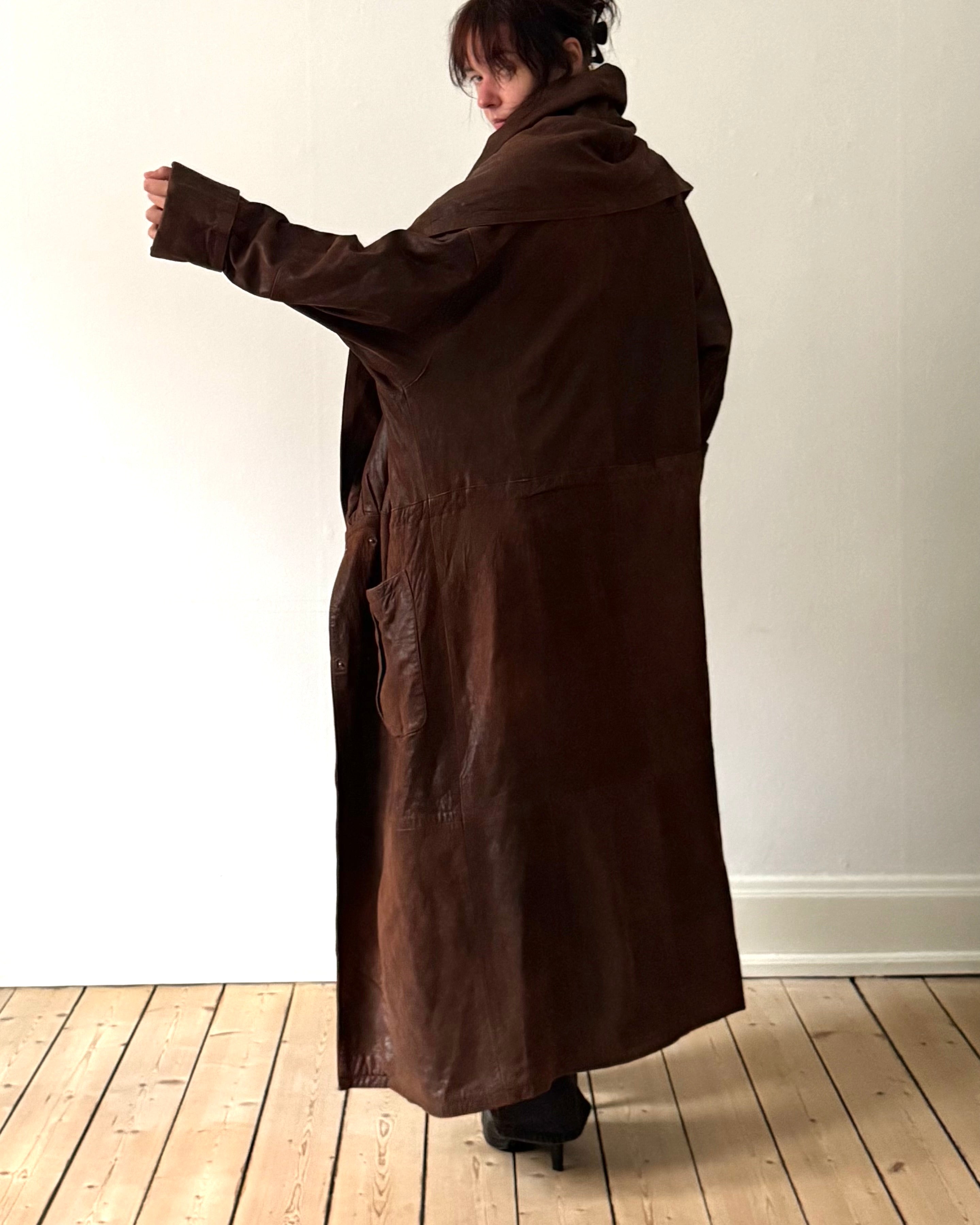 Leather coat