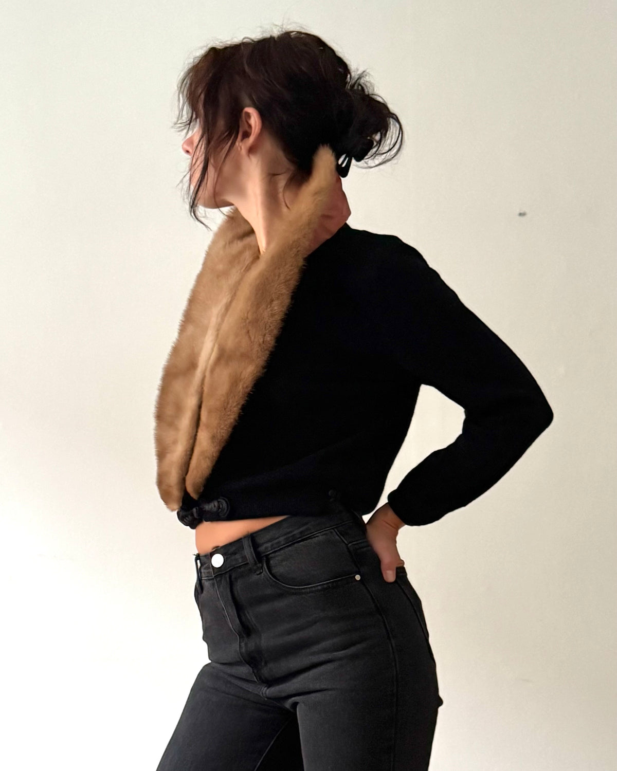 1950s Cashmere/mink cardigan