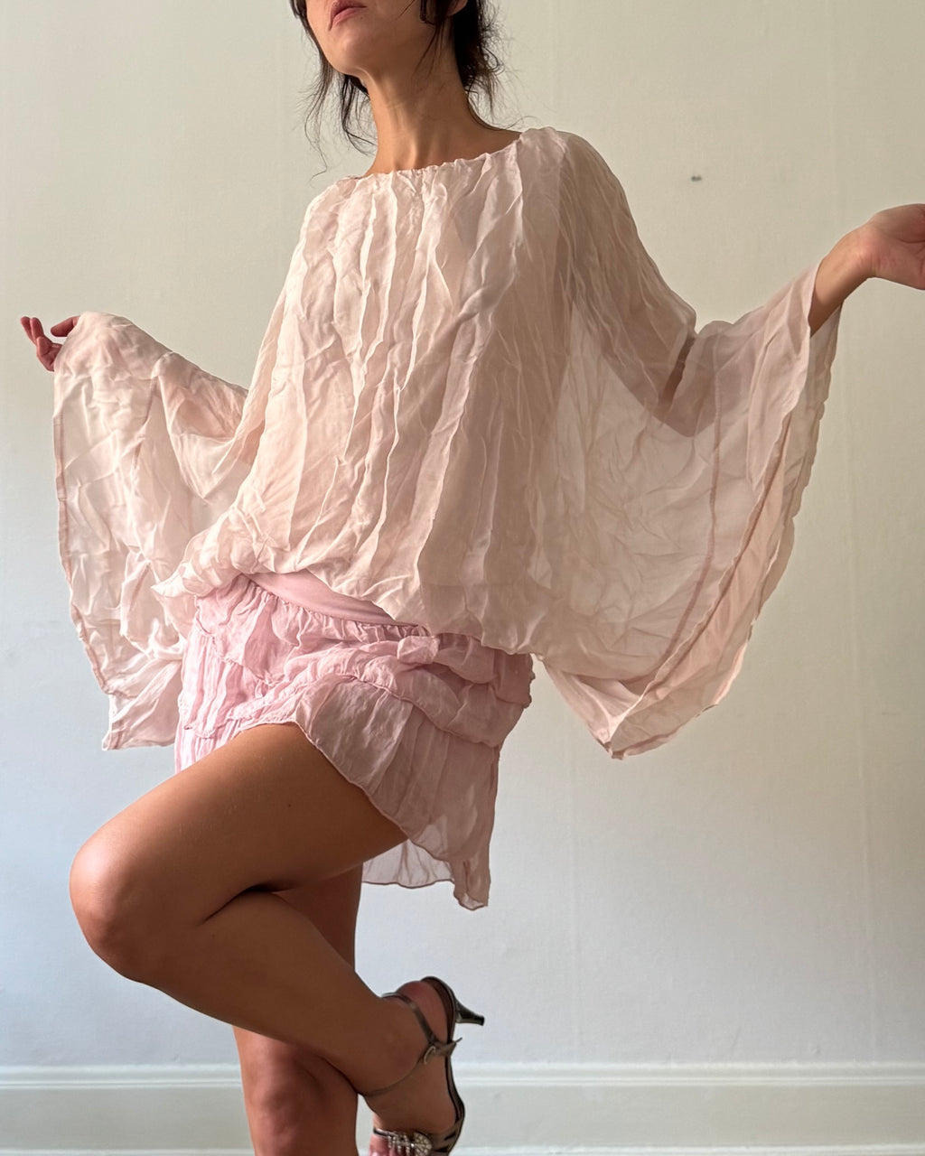 Pink silk set