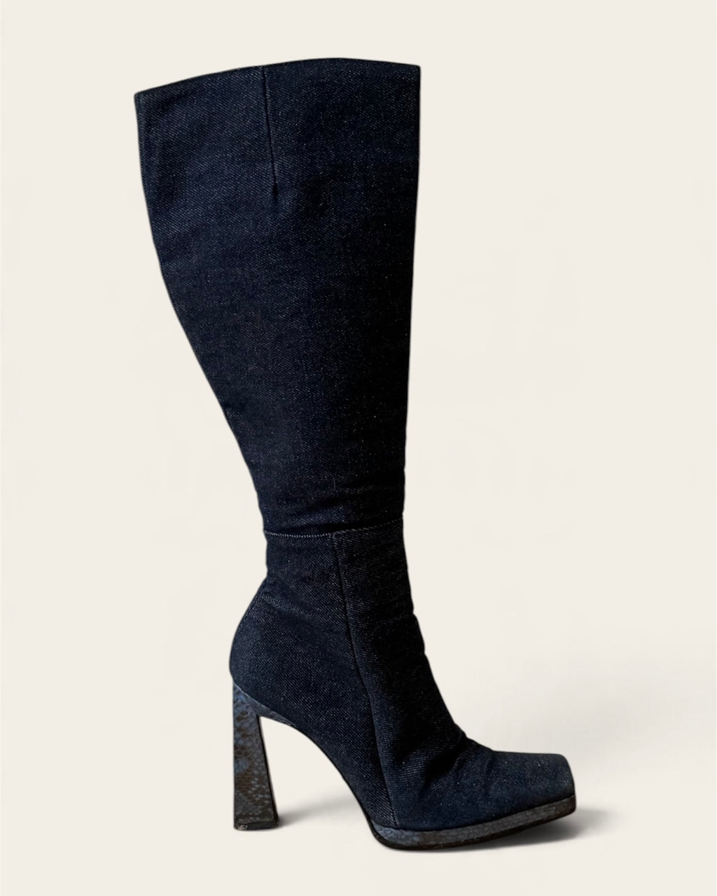 Denim French boots. Size 37.5