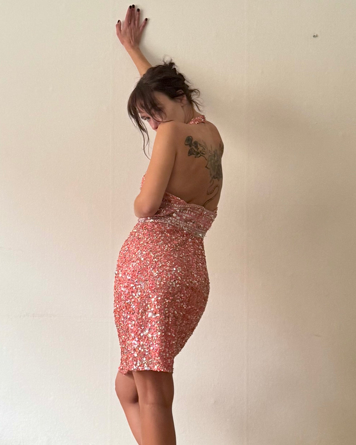 1990s pink silk