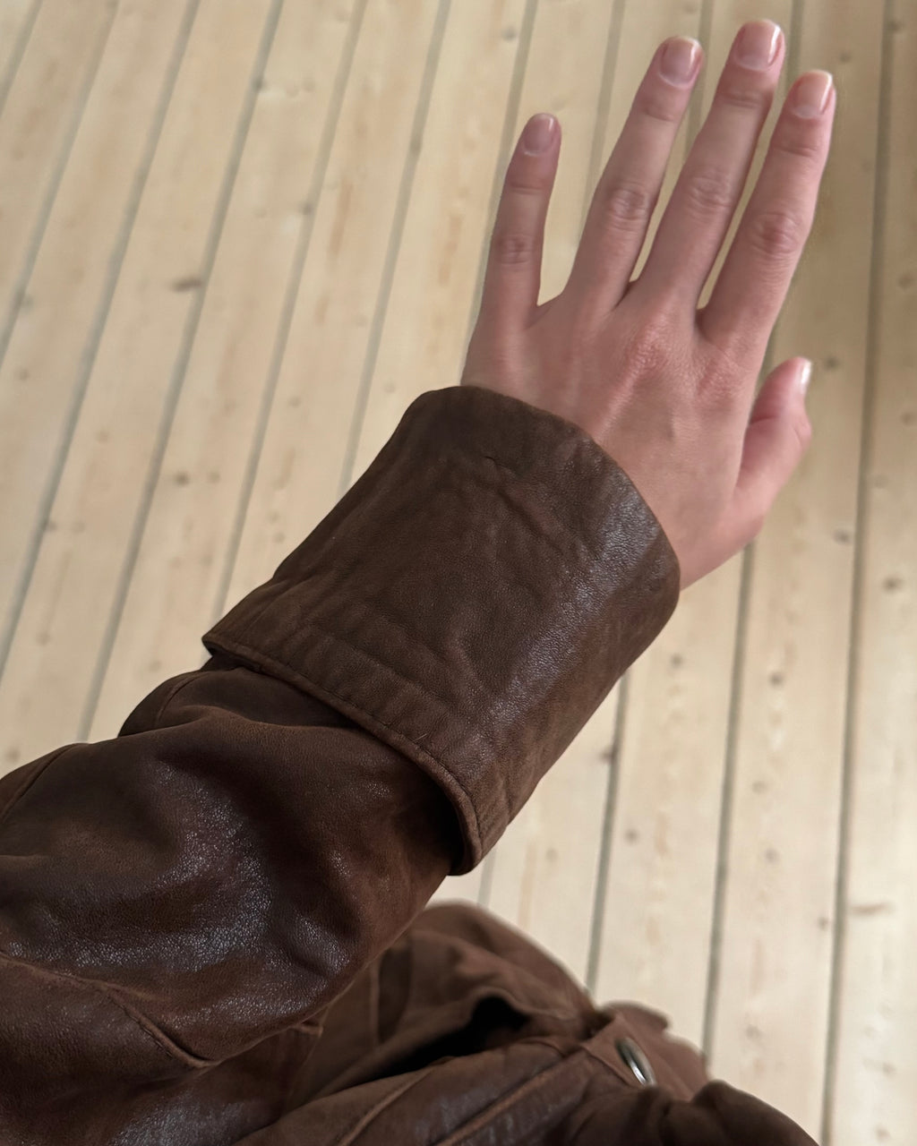Leather coat