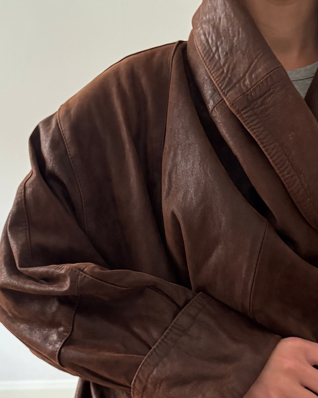Leather coat