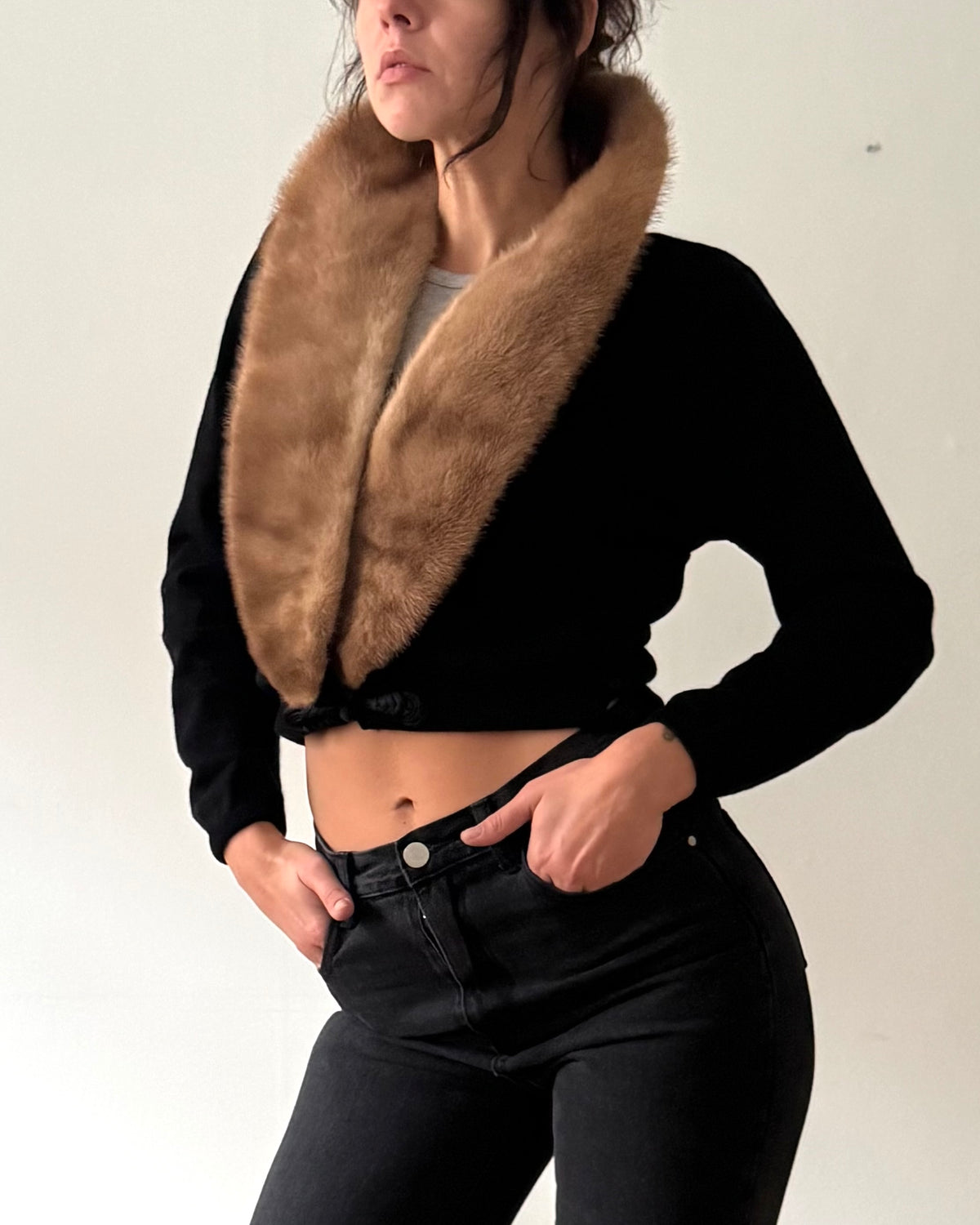 1950s Cashmere/mink cardigan
