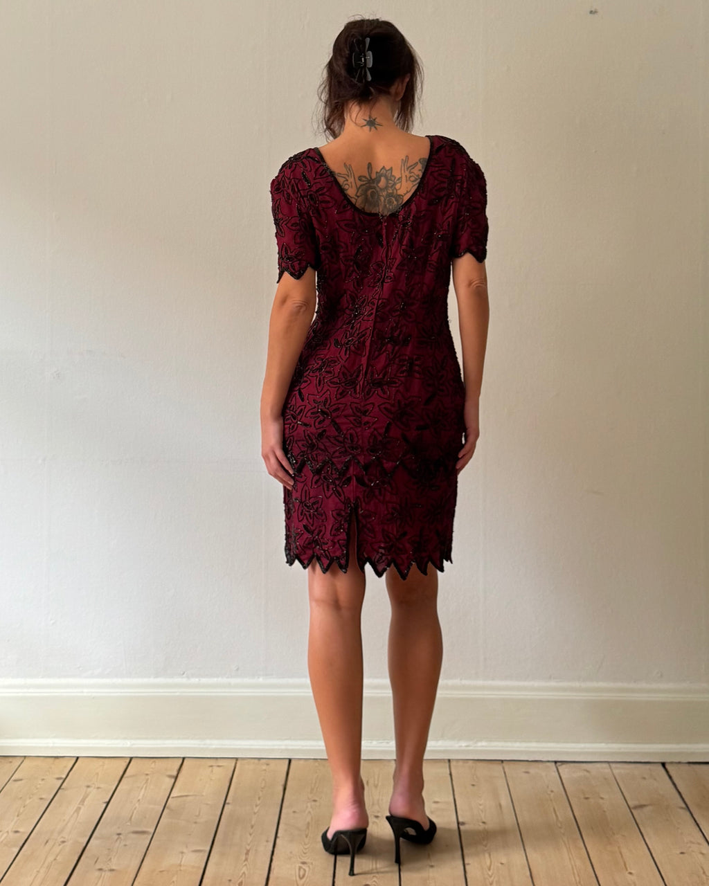 Dark cherry silk