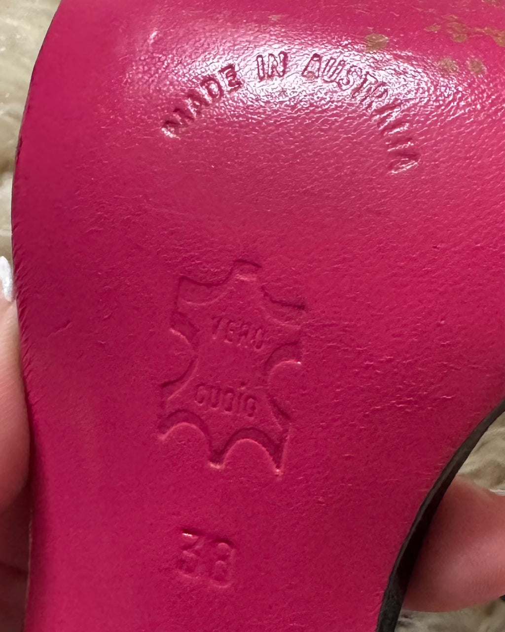 Leather split. Size 38