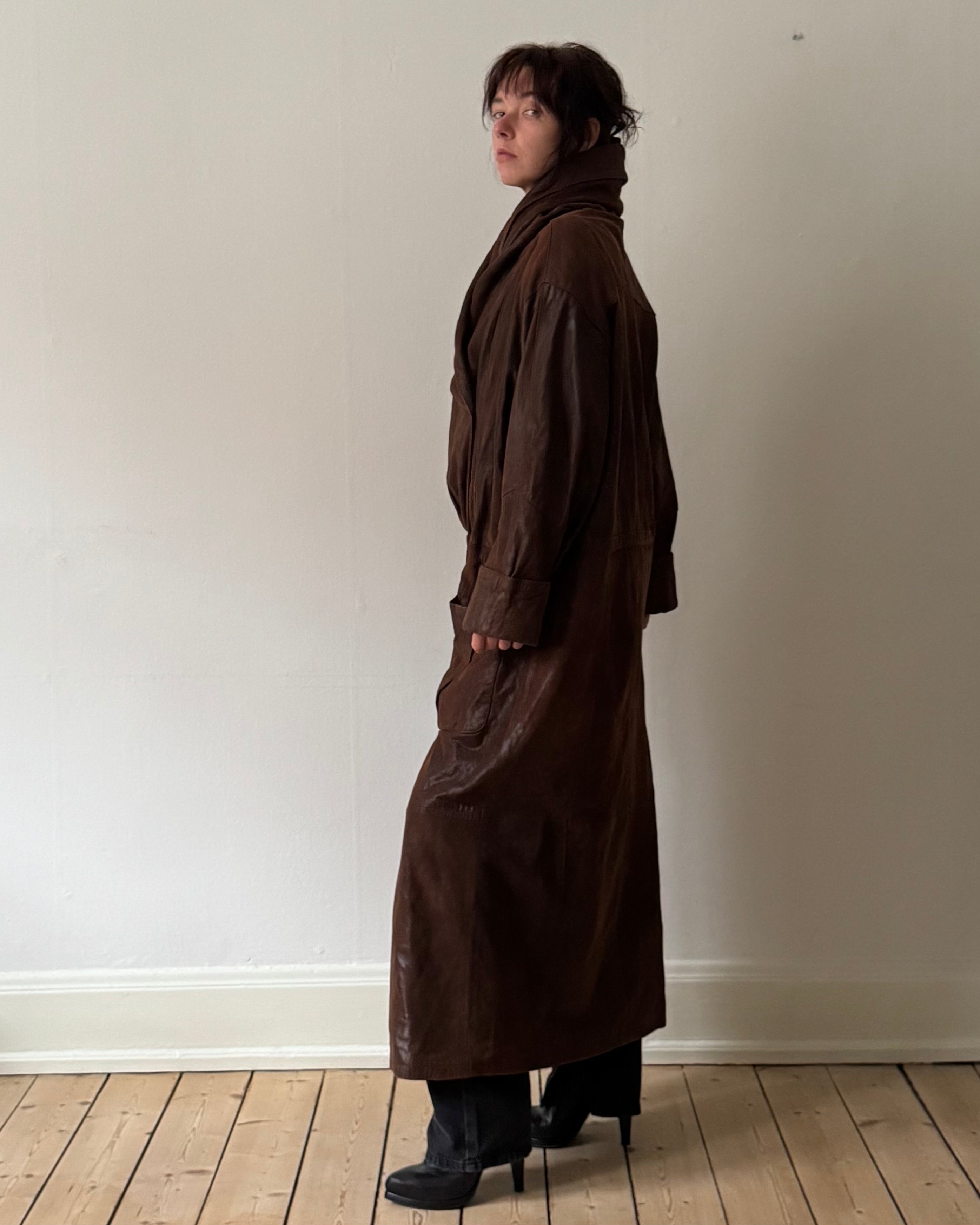 Leather coat