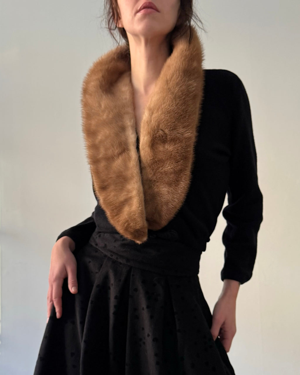 Cashmere/mink cardigan