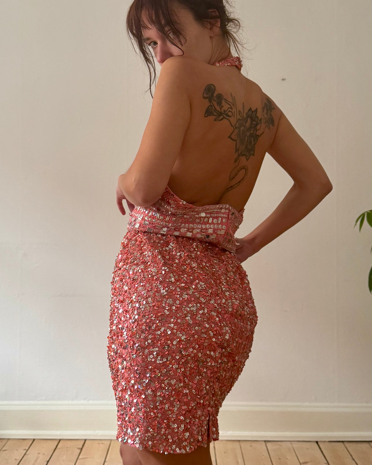 1990s pink silk