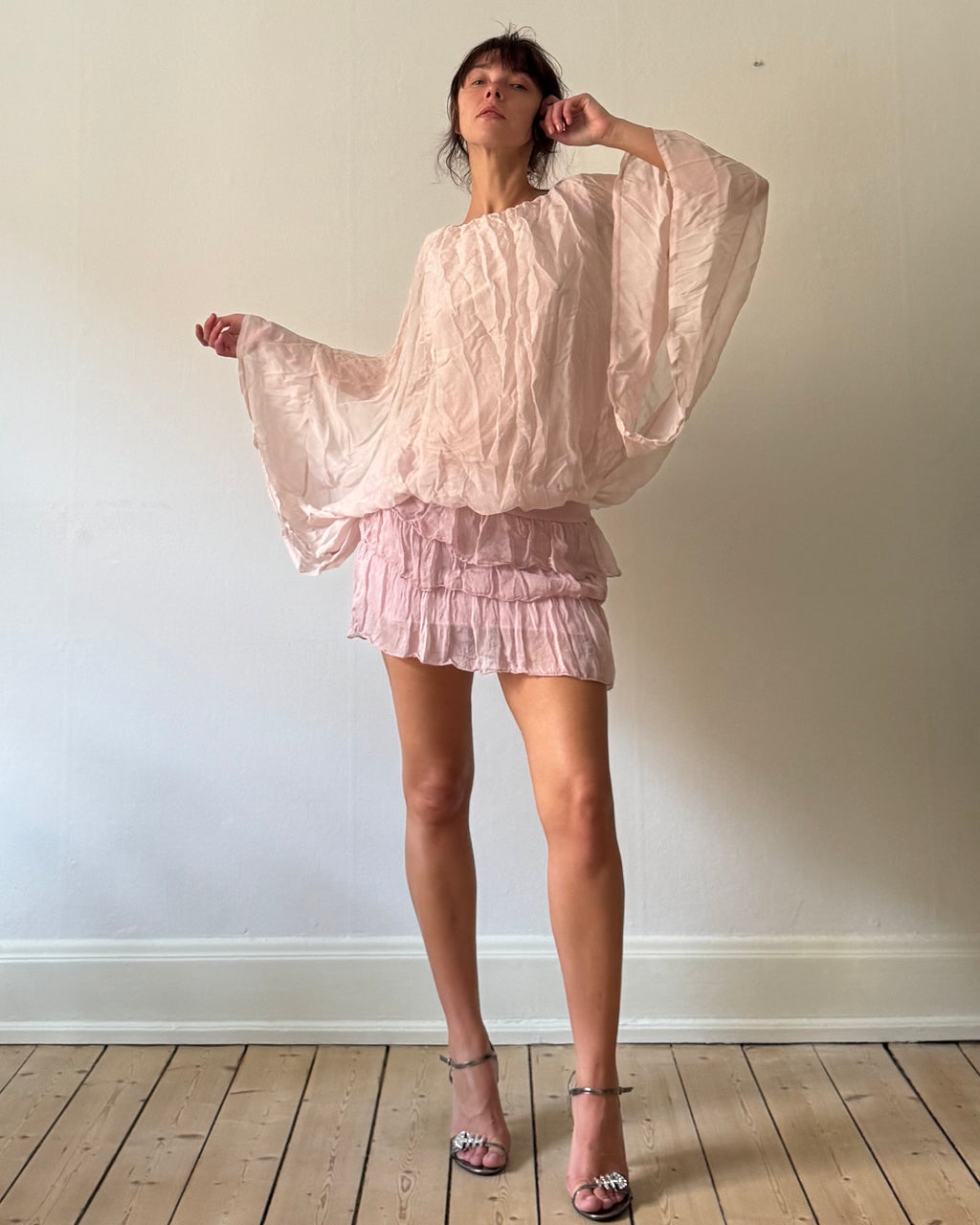 Pink silk set