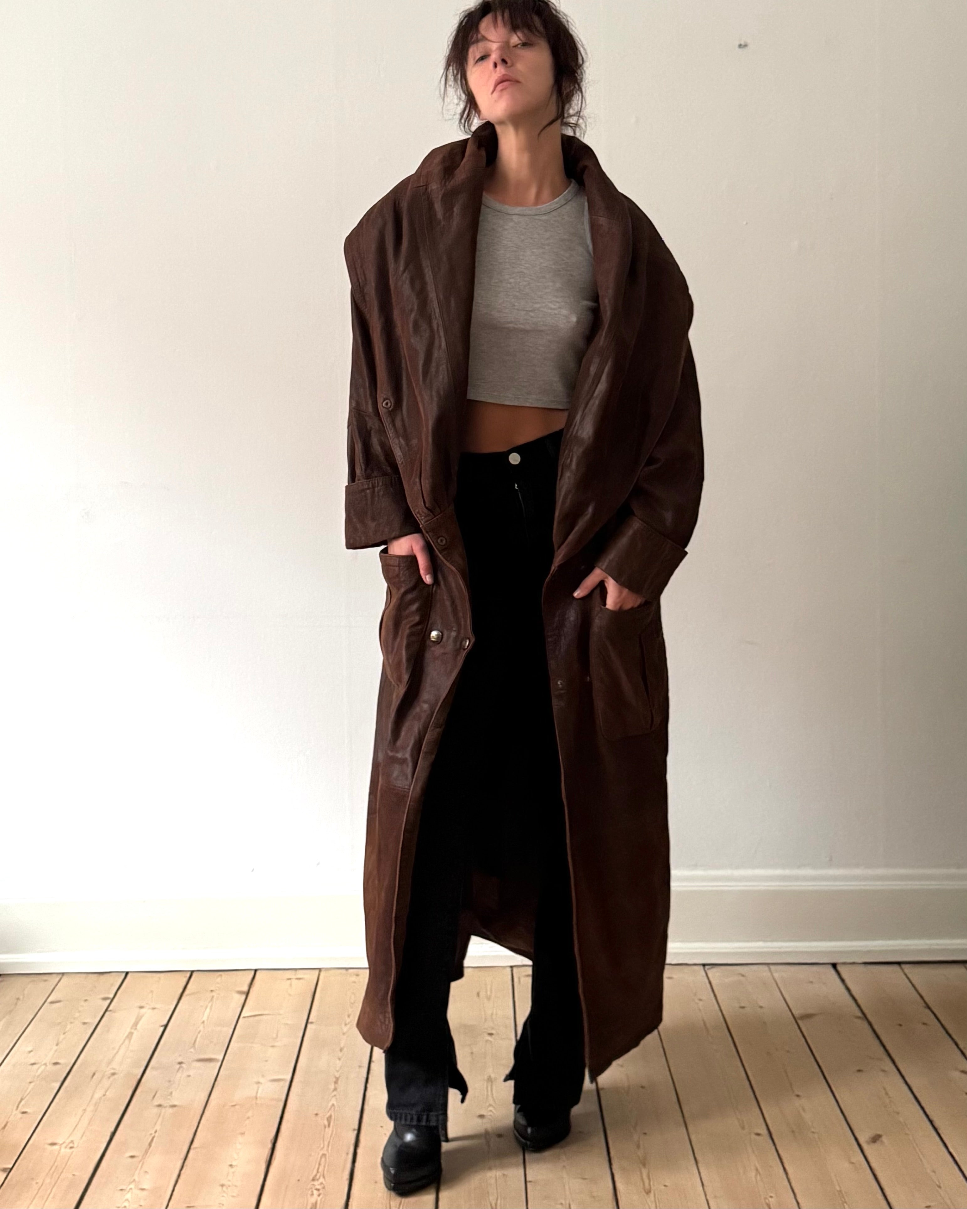 Leather coat