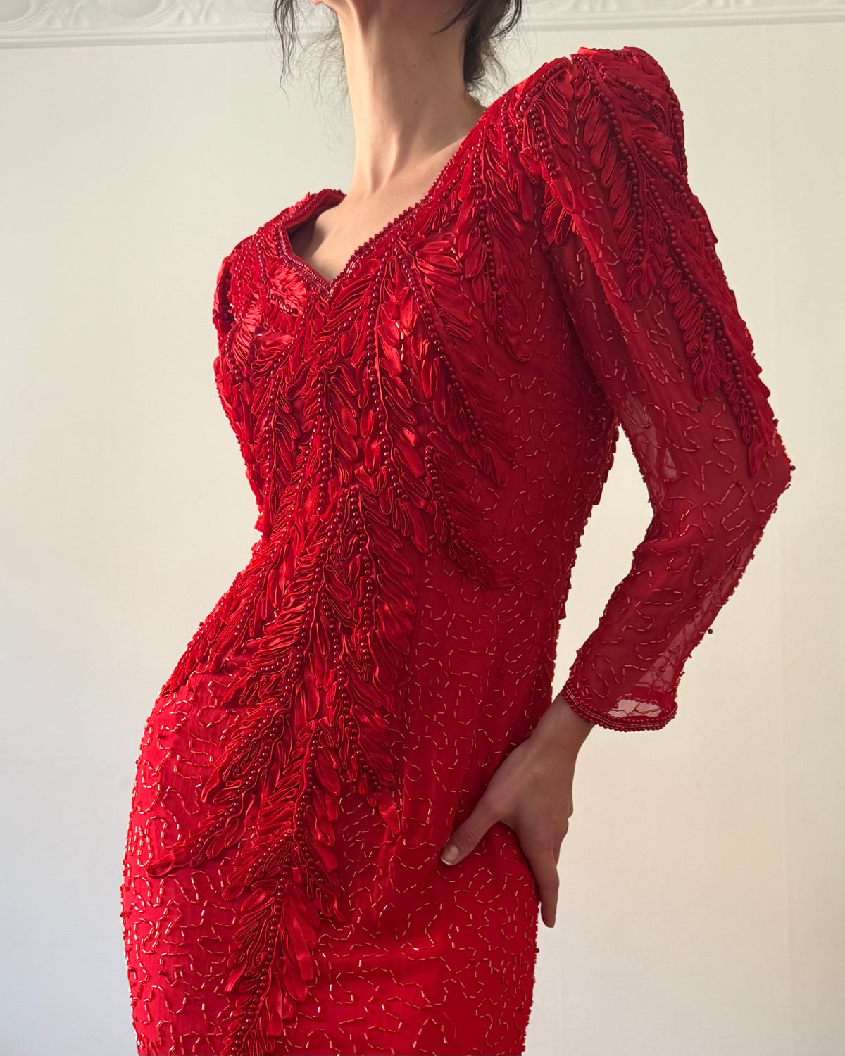 1980s Femme fatale silk
