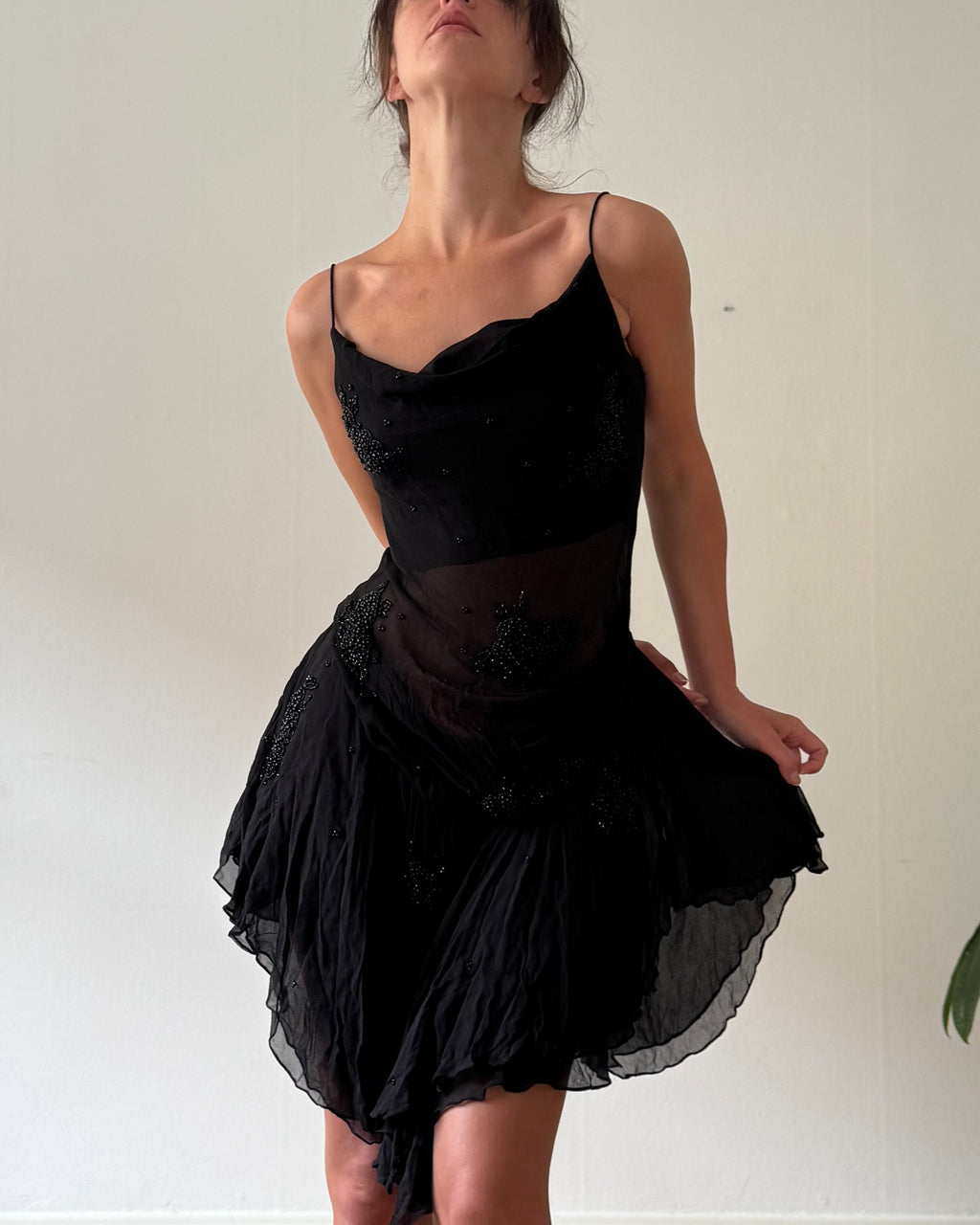 90s sheer silk