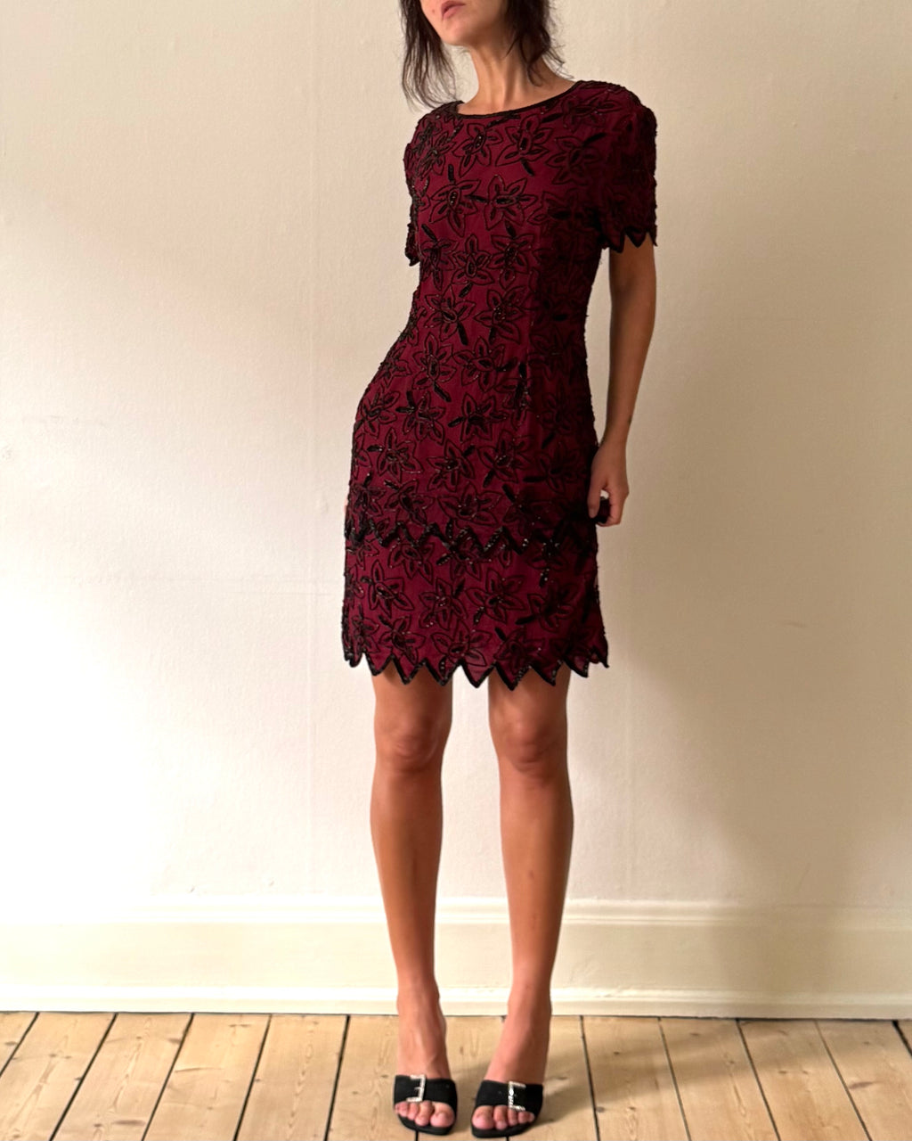 Dark cherry silk