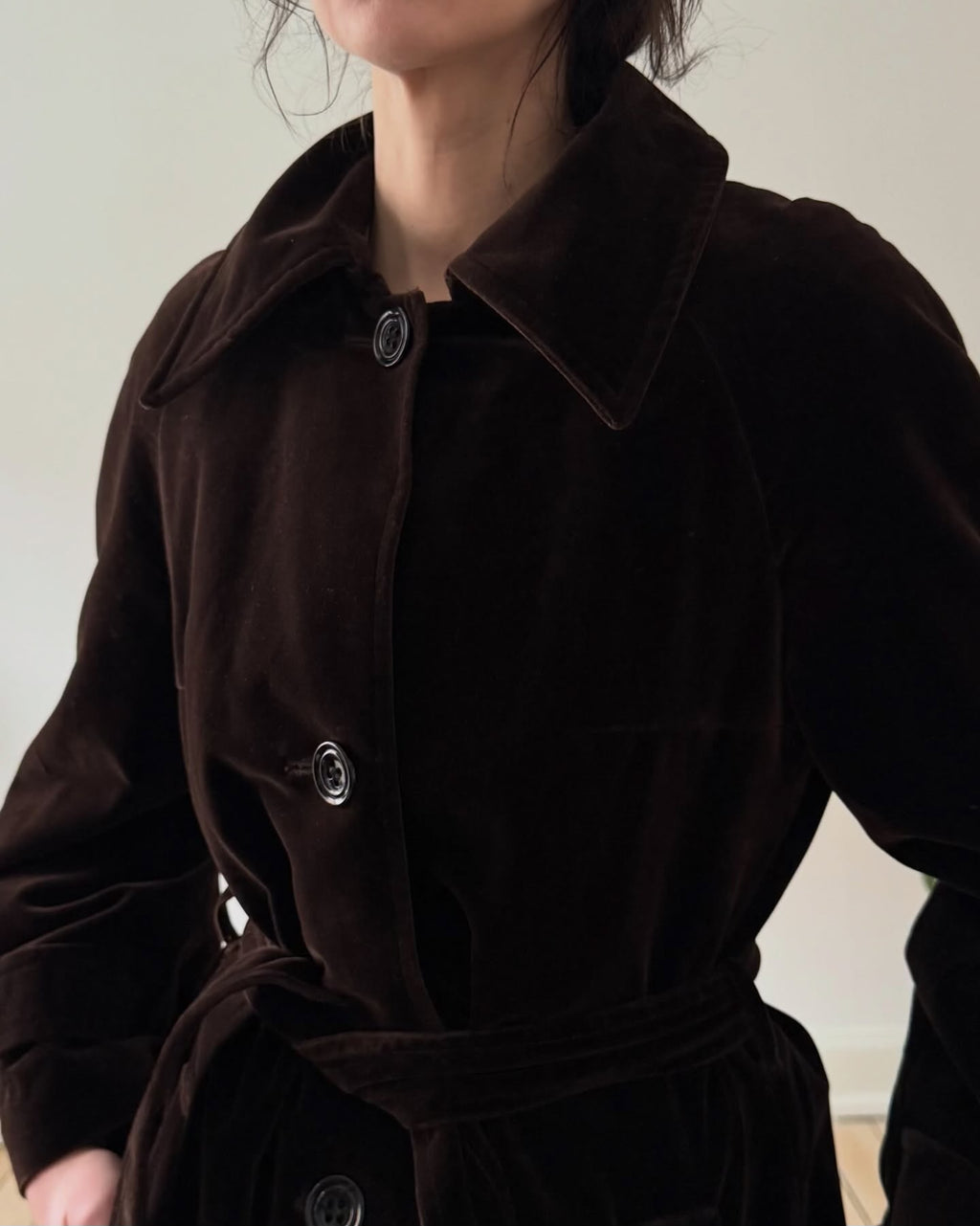 Velour trench