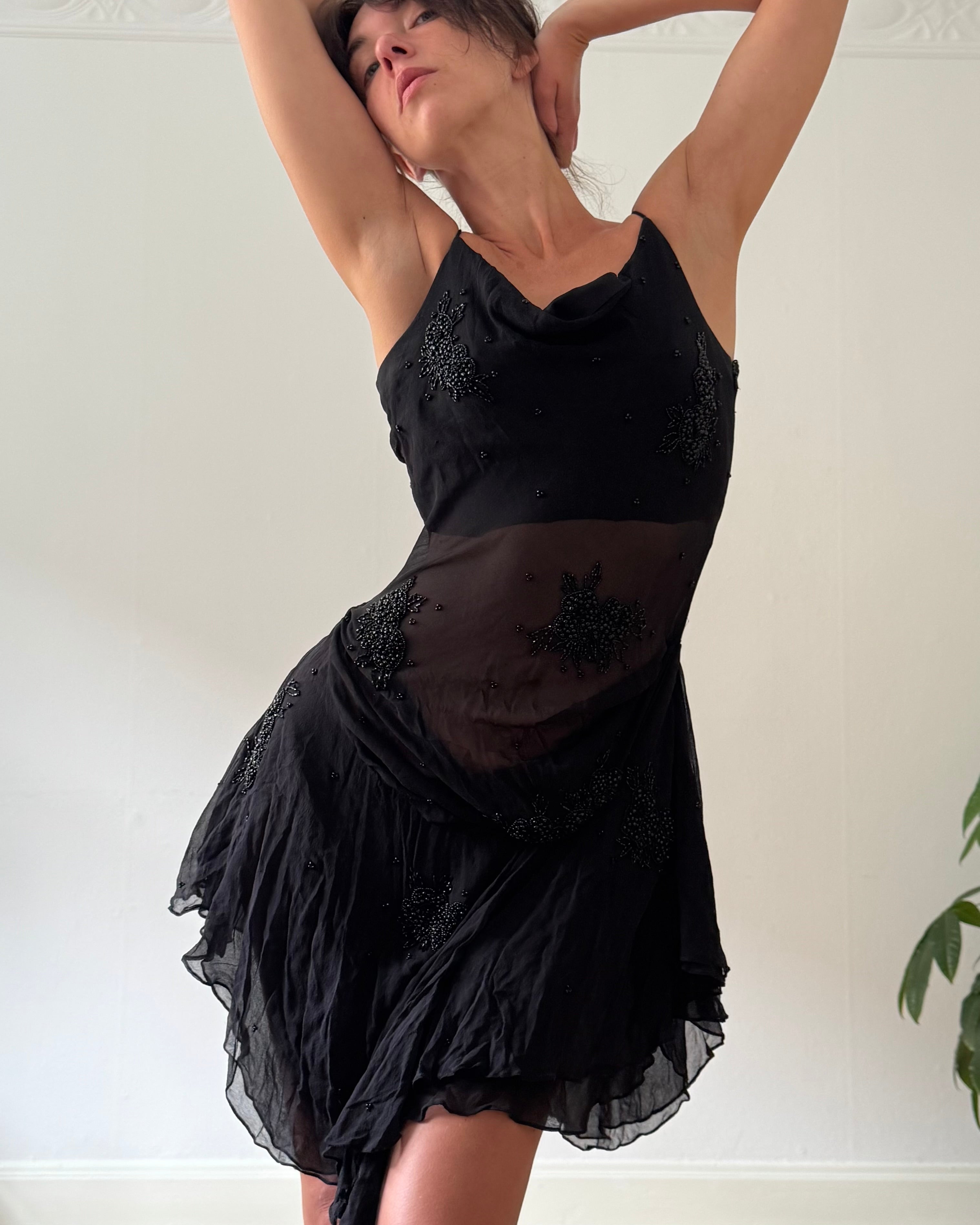 90s sheer silk